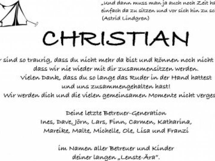 Trauer um Christian Karassek - Bild 1